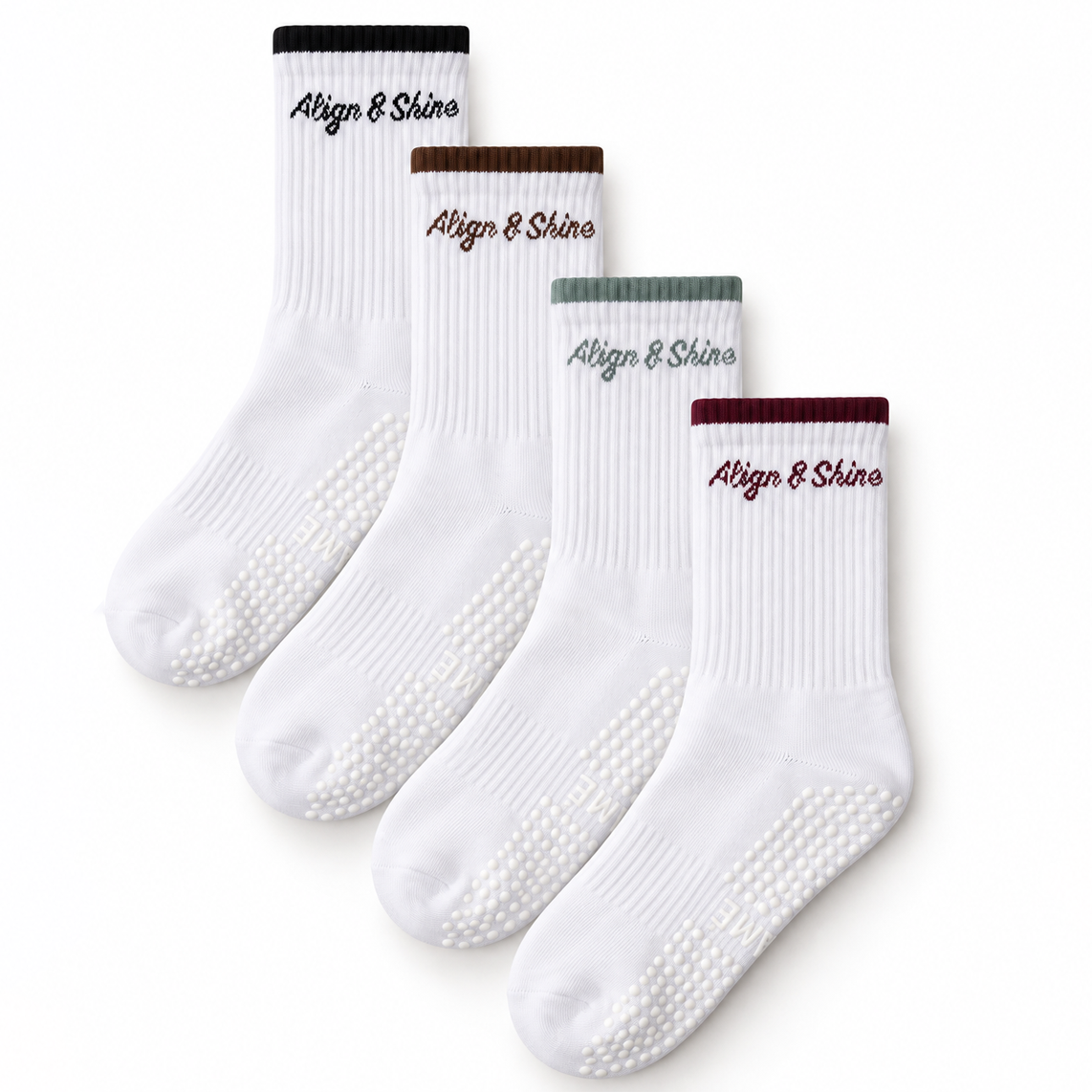 Align & Shine Grip Socks 4-Pack